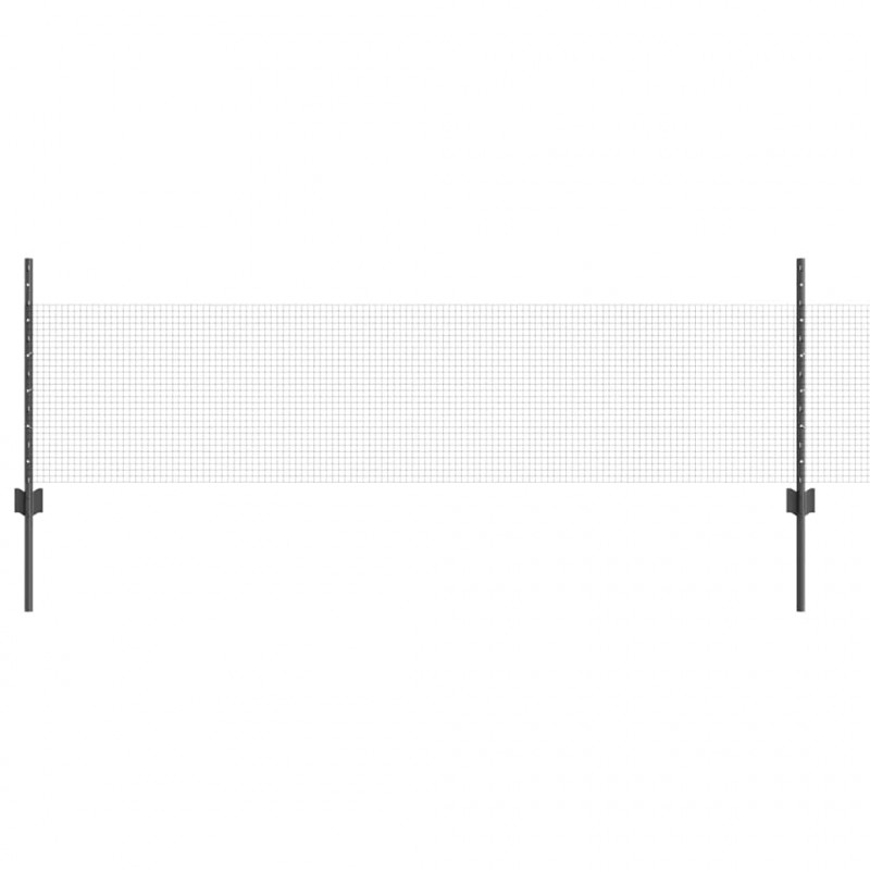Ogrodzenie z słupkiem Szary 0,5 x 10 m Stal