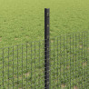 Ogrodzenie z słupkiem Szary 0,5 x 10 m Stal
