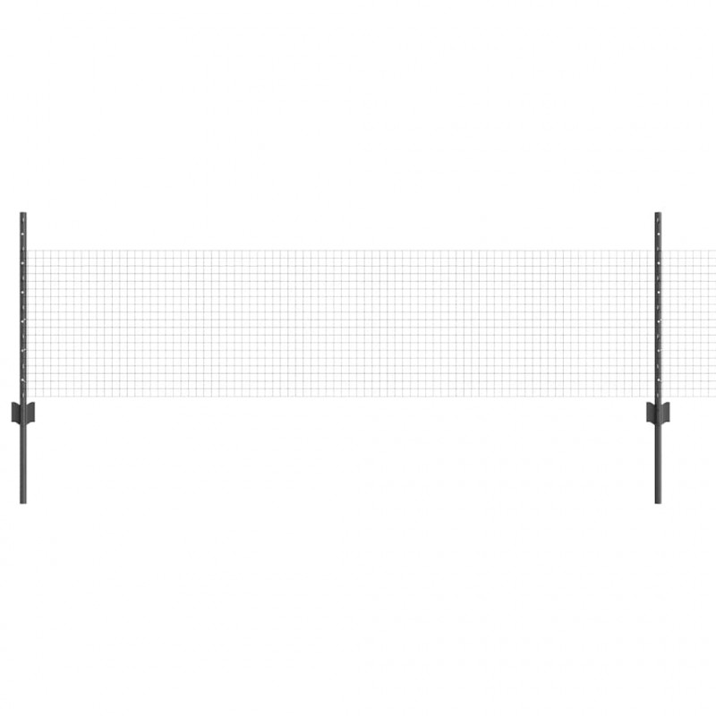 Ogrodzenie z słupkiem Szary 0,5 x 10 m Stal