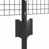Ogrodzenie z słupkiem Szary 0,5 x 10 m Stal
