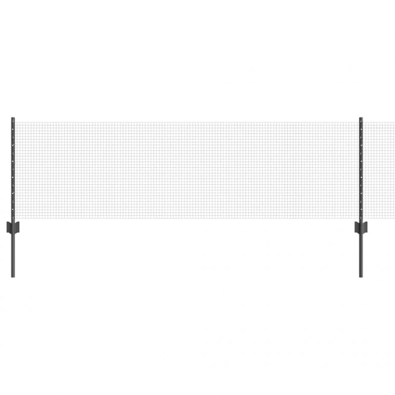 Ogrodzenie z słupkiem Szary 0,6 x 10 m Stal i PVC