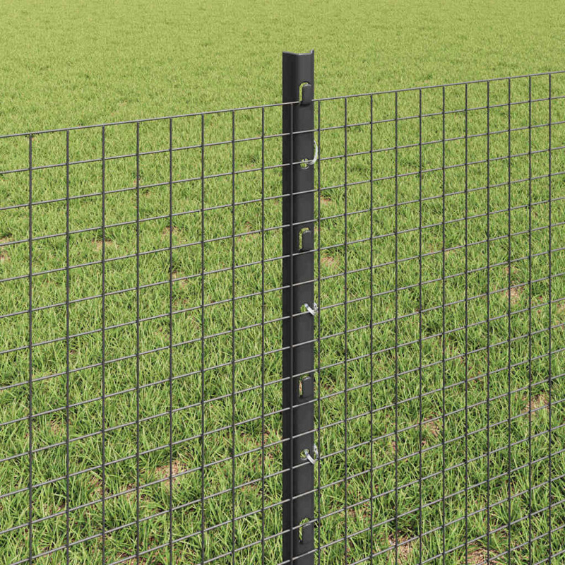 Ogrodzenie z słupkiem Szary 0,6 x 10 m Stal i PVC
