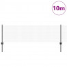 Ogrodzenie z słupkiem Szary 0,6 x 10 m Stal i PVC