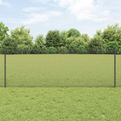 Ogrodzenie z słupkiem Szary 0,8 x 10 m Stal i PVC