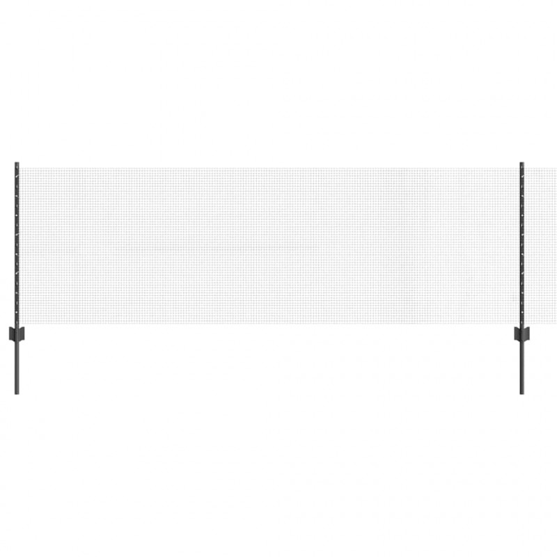 Ogrodzenie z słupkiem Szary 0,8 x 10 m Stal i PVC