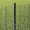 Ogrodzenie z słupkiem Szary 0,8 x 10 m Stal i PVC