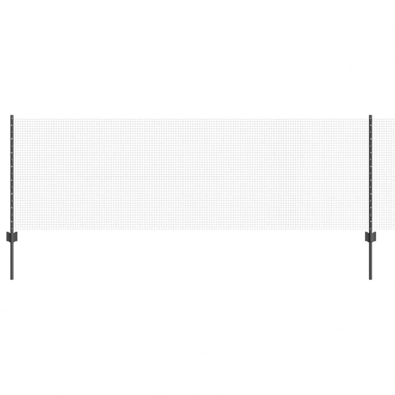 Ogrodzenie z słupkiem Szary 0,8 x 10 m Stal i PVC