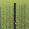 Ogrodzenie z słupkiem Szary 0,8 x 10 m Stal i PVC