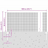 Ogrodzenie z słupkiem Szary 0,8 x 10 m Stal i PVC