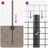 Ogrodzenie z słupkiem Szary 0,8 x 10 m Stal i PVC
