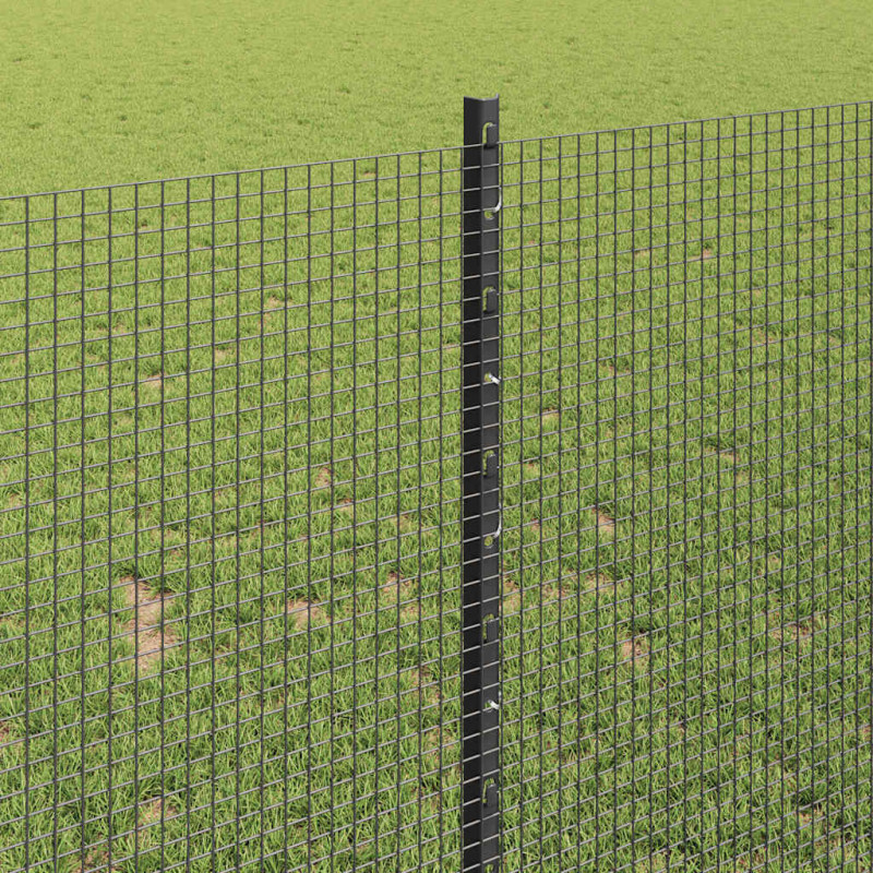 Ogrodzenie z słupkiem Szary 1 x 10 m Stal