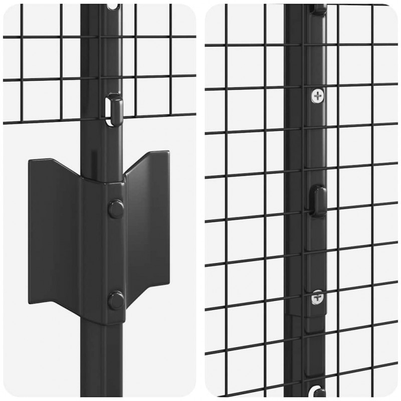 Ogrodzenie z słupkiem Szary 1 x 10 m Stal