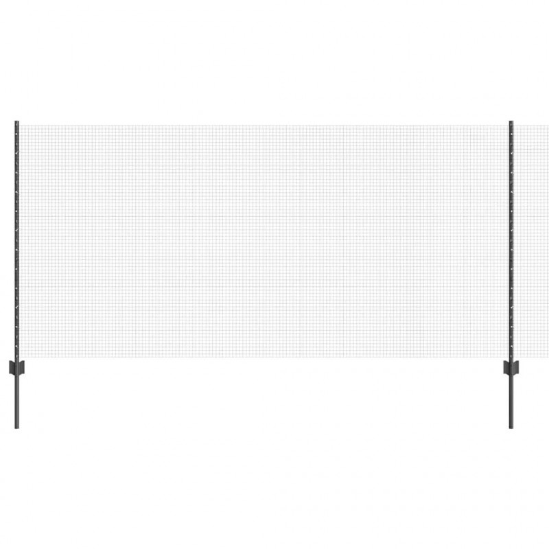 Ogrodzenie z słupkiem Szary 1,2 x 10 m Stal i PVC
