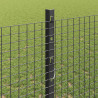 Ogrodzenie z słupkiem Szary 1,2 x 10 m Stal i PVC