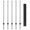 Ogrodzenie z słupkiem Szary 1,2 x 10 m Stal i PVC