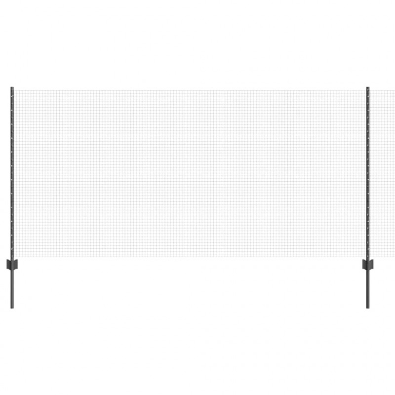 Ogrodzenie z słupkiem Szary 1,2 x 10 m Stal i PVC