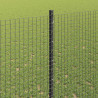 Ogrodzenie z słupkiem Szary 1,4 x 10 m Stal i PVC