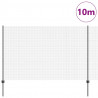 Ogrodzenie z słupkiem Szary 1,5 x 10 m Stal i PVC