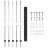 Ogrodzenie z słupkiem Szary 1,6 x 10 m Stal i PVC