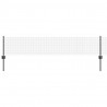 Ogrodzenie z słupkiem Szary 0,4 x 25 m Stal i PVC