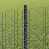 Ogrodzenie z słupkiem Szary 0,8 x 25 m Stal i PVC
