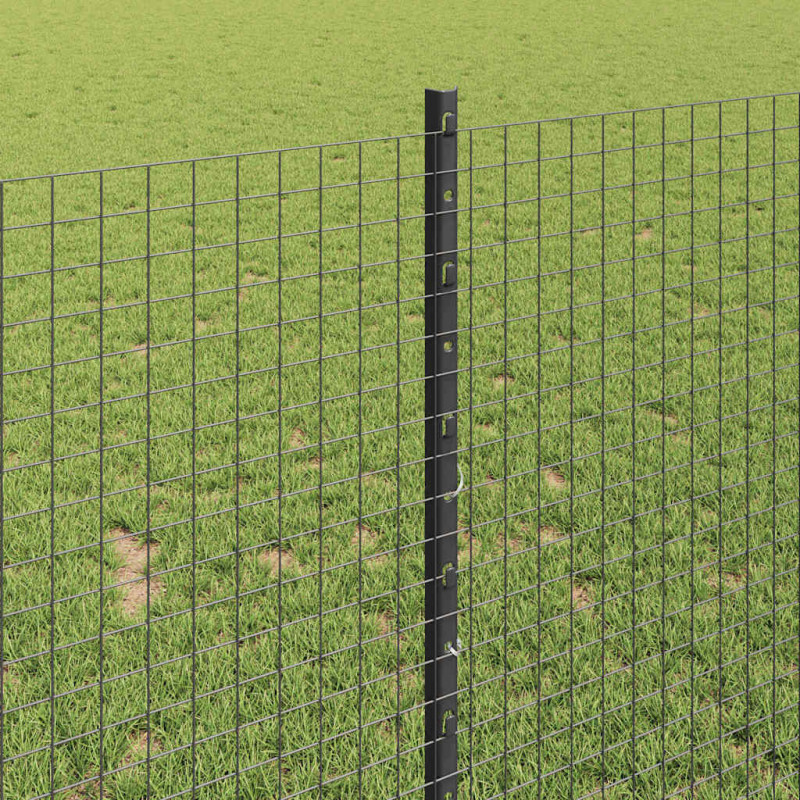 Ogrodzenie z słupkiem Szary 1 x 25 m Stal