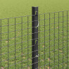Ogrodzenie z słupkiem Szary 1,2 x 25 m Stal i PVC