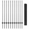 Ogrodzenie z słupkiem Szary 1,2 x 25 m Stal i PVC