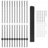 Ogrodzenie z słupkiem Szary 1,2 x 25 m Stal i PVC