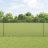 Ogrodzenie z słupkiem Szary 1,4 x 25 m Stal i PVC