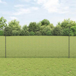 Ogrodzenie z słupkiem Szary 1,5 x 25 m Stal