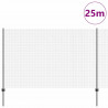 Ogrodzenie z słupkiem Szary 1,6 x 25 m Stal i PVC