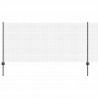 Ogrodzenie z słupkiem Szary 1 x 50 m Stal i PVC