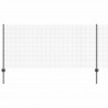 Ogrodzenie z słupkiem Szary 1 x 50 m Stal i PVC