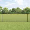 Ogrodzenie z słupkiem Szary 1,2 x 50 m Stal i PVC