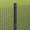 Ogrodzenie z słupkiem Szary 1,2 x 50 m Stal i PVC
