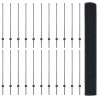 Ogrodzenie z słupkiem Szary 1,2 x 50 m Stal i PVC