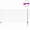 Ogrodzenie z słupkiem Szary 1,2 x 50 m Stal i PVC