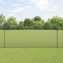 Ogrodzenie z słupkiem Szary 1,4 x 50 m Stal i PVC