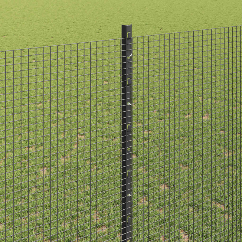 Ogrodzenie z słupkiem Szary 1,4 x 50 m Stal i PVC