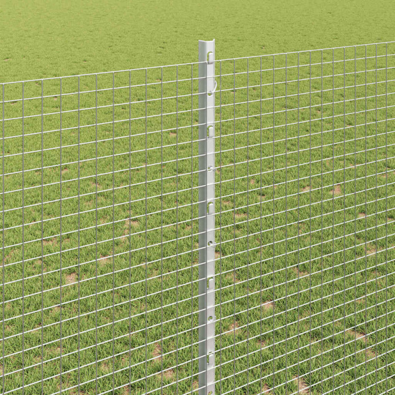 Ogrodzenie z słupkiem Szary 1,4 x 50 m Stal i PVC