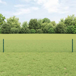 Ogrodzenie z słupkiem Zielony 0,4 x 10 m Stal i PVC
