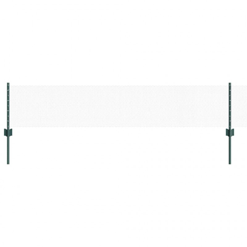 Ogrodzenie z słupkiem Zielony 0,4 x 10 m Stal i PVC