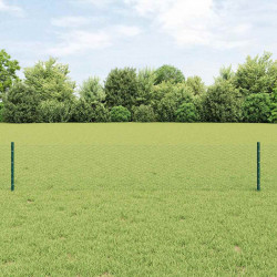 Ogrodzenie z słupkiem Zielony 0,4 x 10 m Stal i PVC