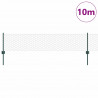 Ogrodzenie z słupkiem Zielony 0,4 x 10 m Stal i PVC