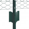 Ogrodzenie z słupkiem Zielony 0,5 x 10 m Stal i PVC