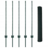 Ogrodzenie z słupkiem Zielony 1 x 10 m Stal i PVC