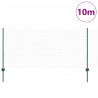 Ogrodzenie z słupkiem Zielony 1 x 10 m Stal i PVC