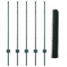 Ogrodzenie z słupkiem Zielony 1 x 10 m Stal i PVC