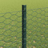 Ogrodzenie z słupkiem Zielony 1,2 x 10 m Stal i PVC